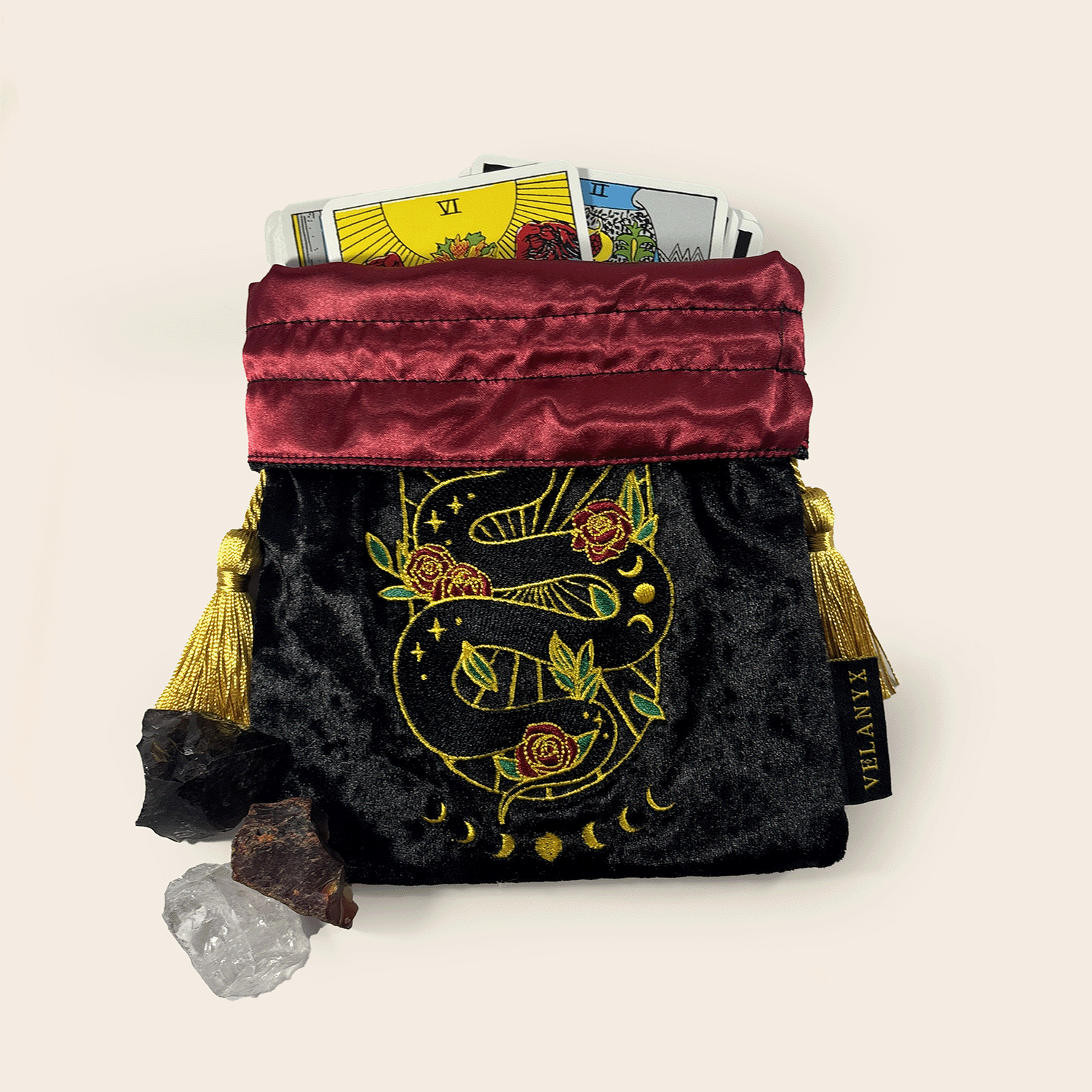 The Serpent Velvet Pouch Velanyx